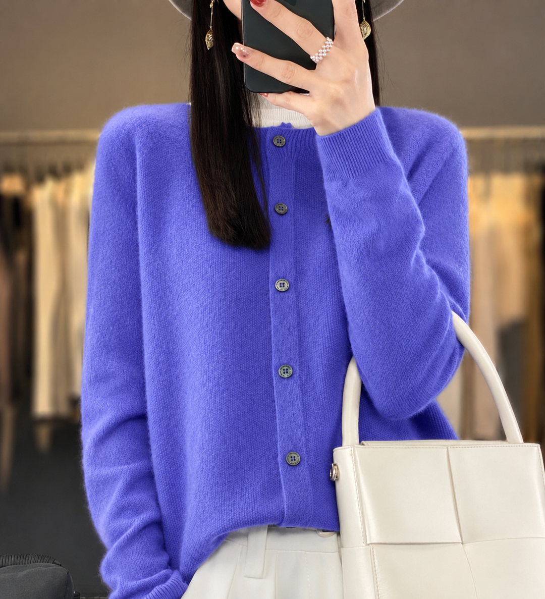 Viora | Women's Cardigan Soft Knit Elegant Button Placket Loose Fit 1