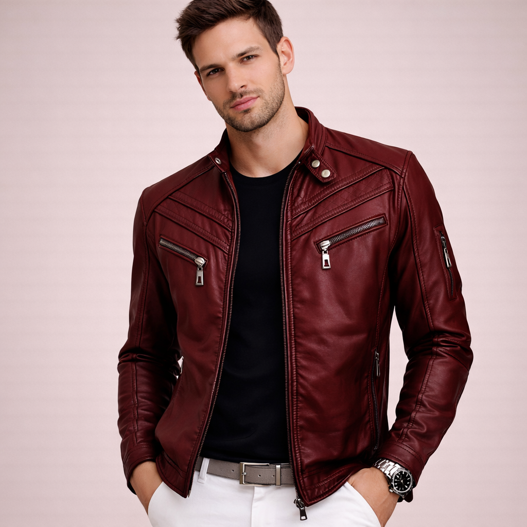 Viroc | Men’s Leather Jacket – Stylish, Comfortable & Modern Fit 4