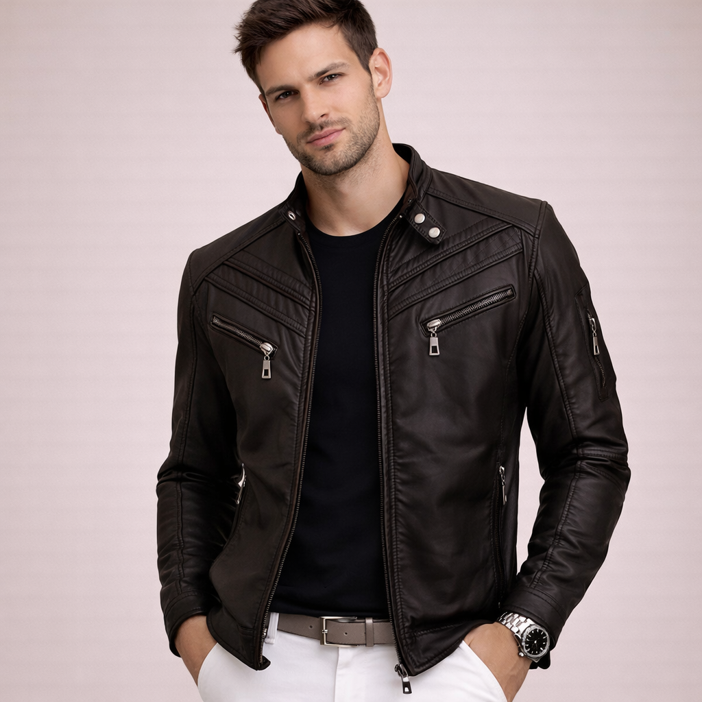 Viroc | Men’s Leather Jacket – Stylish, Comfortable & Modern Fit 5