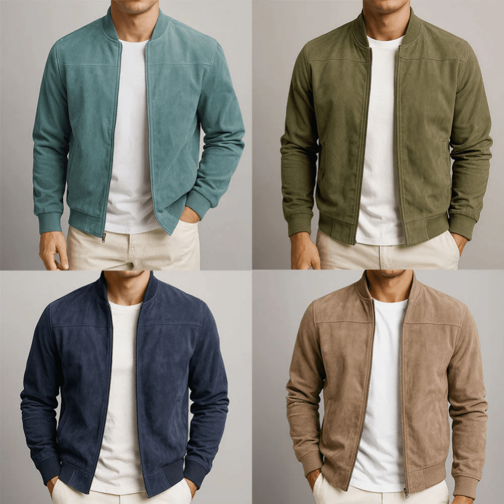 Vortex | Elegant Minimalist Men's Leather Bomber Jacket 5
