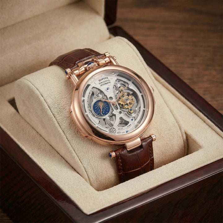 Vortex | Elegant Skeleton Dial Men's Watch 1