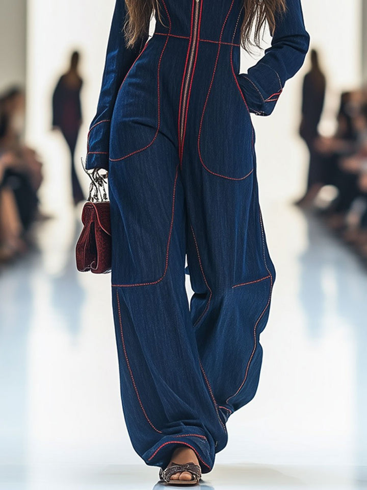 Willow | Sophisticated And Cozy Wide-Leg Long-Sleeve Jumpsuit 3
