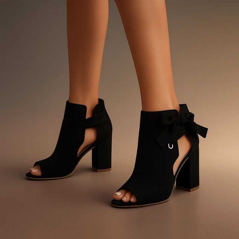 Zara | Elegant Peep-Toe Block Heel Sandals 3