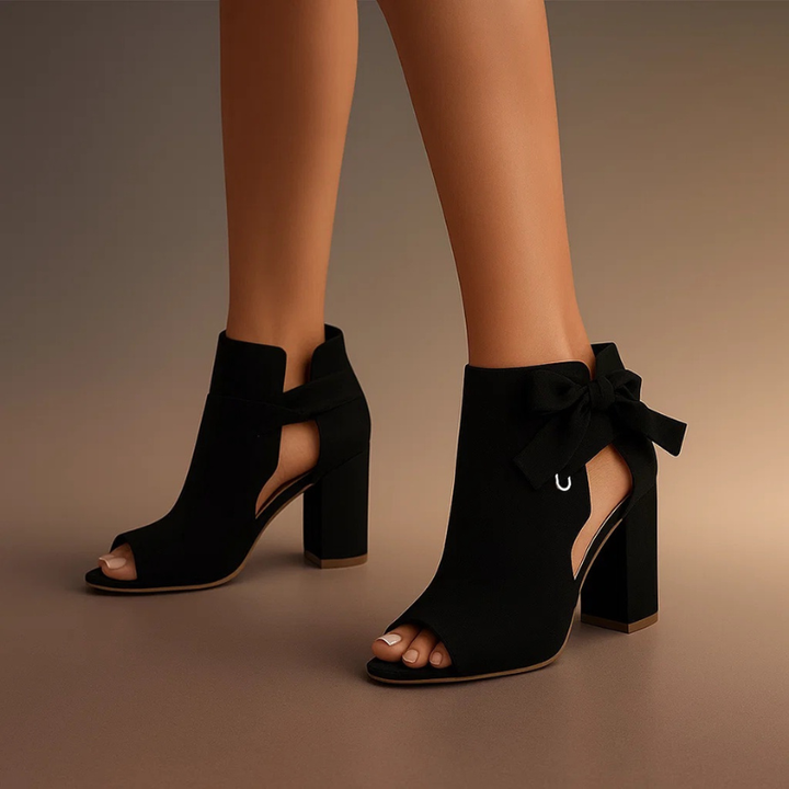 Zara | Elegant Peep-Toe Block Heel Sandals 3