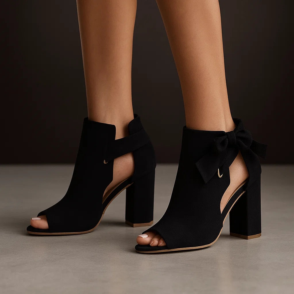 Zara | Elegant Peep-Toe Block Heel Sandals 5