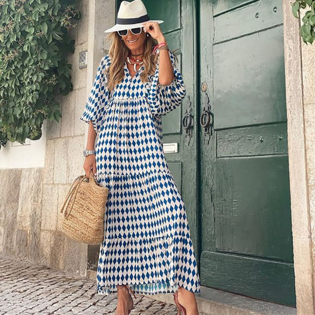 Zaria | Bohemian Printed Flowy Maxi Dress 11