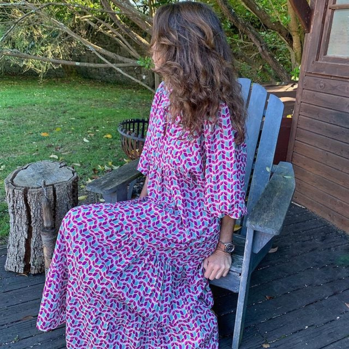 Zaria | Bohemian Printed Flowy Maxi Dress 17