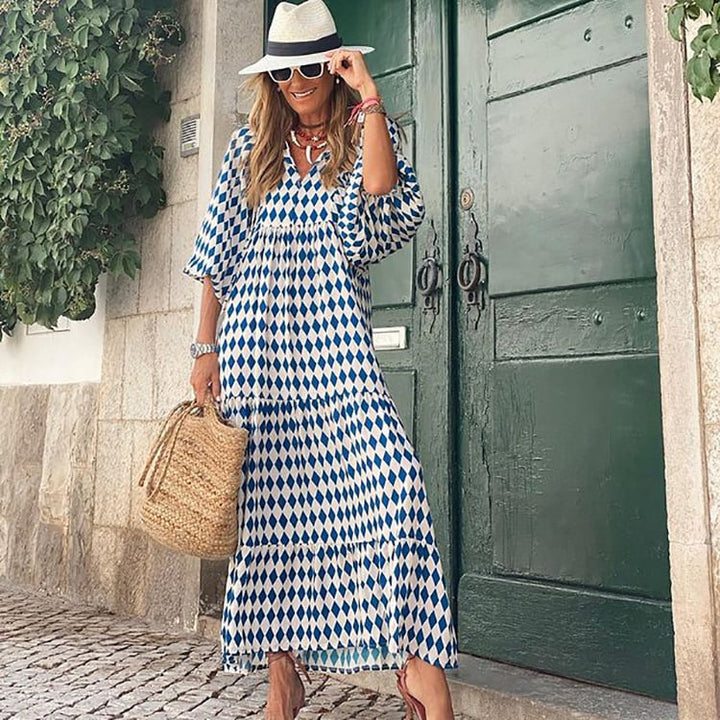 Zaria | Bohemian Printed Flowy Maxi Dress 7