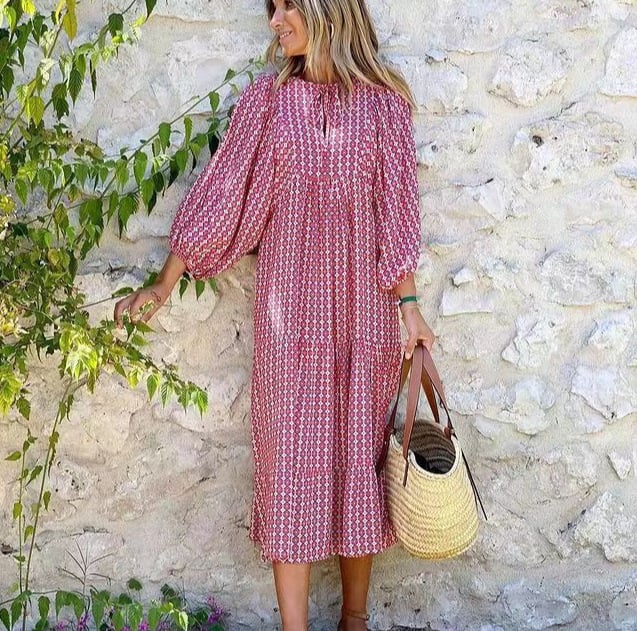 Zaria | Bohemian Printed Flowy Maxi Dress 8