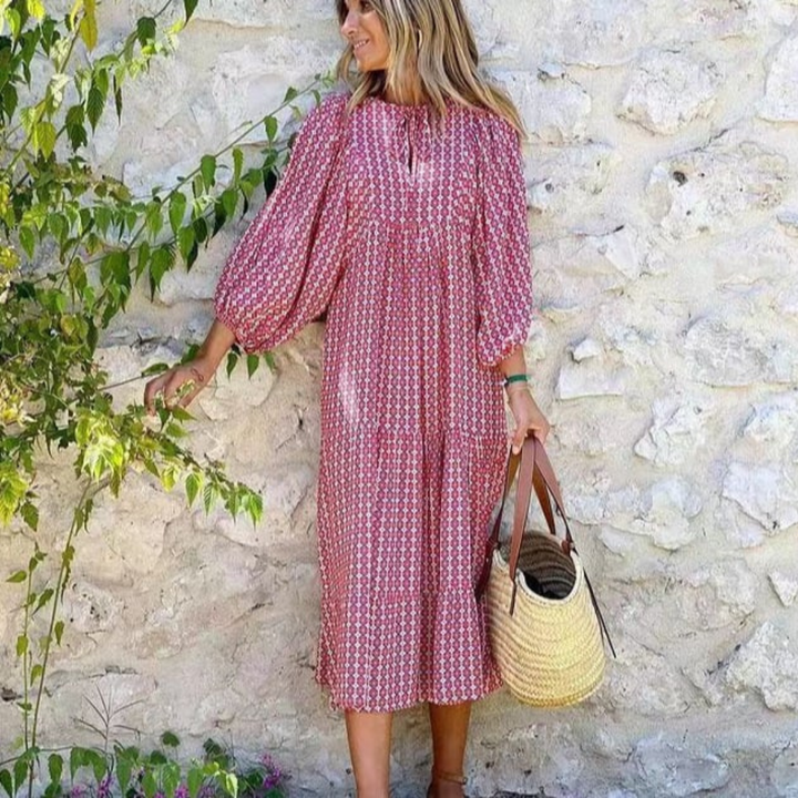 Zaria | Bohemian Printed Flowy Maxi Dress 9