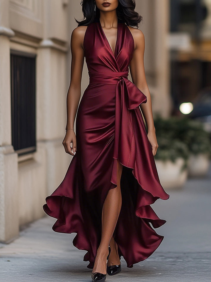 Zelara | Elegant High Slit Maxi Dress for Women 6