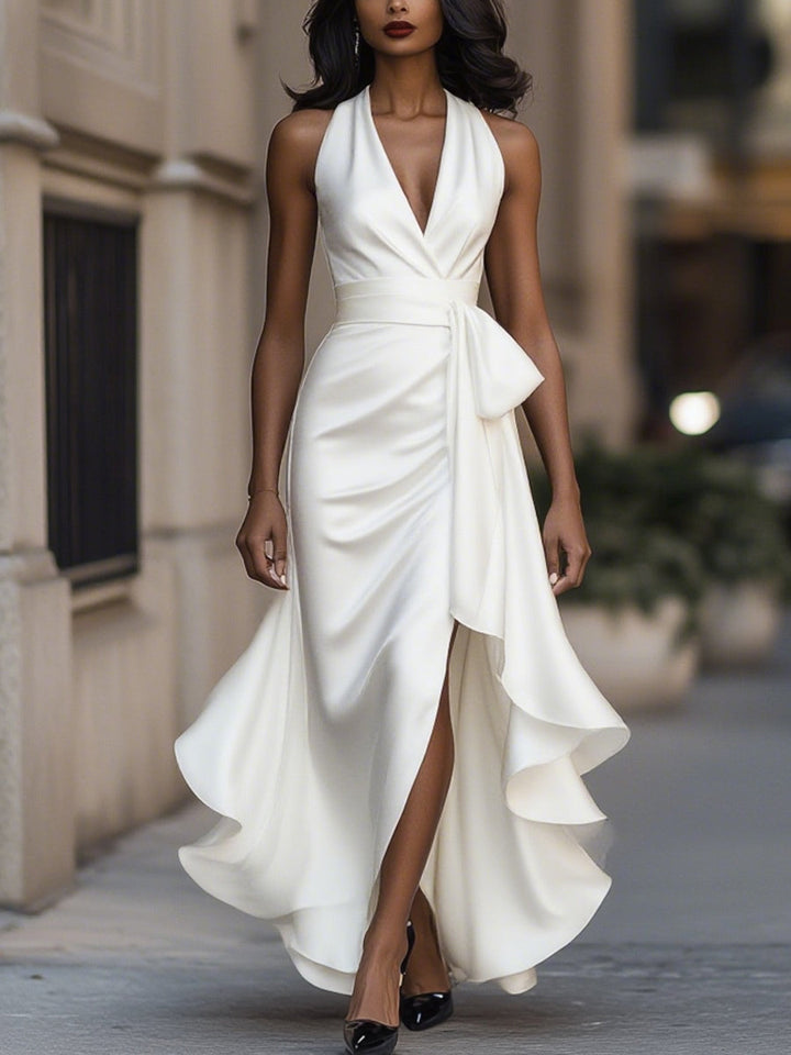 Zelara | Elegant High Slit Maxi Dress for Women 7