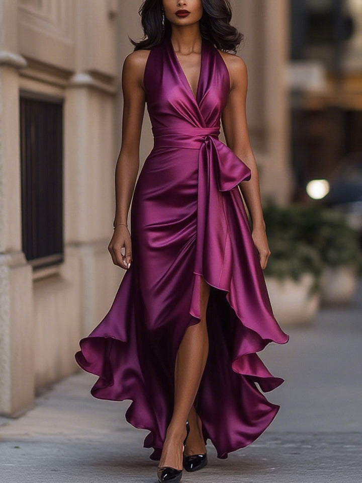 Zelara | Elegant High Slit Maxi Dress for Women 9