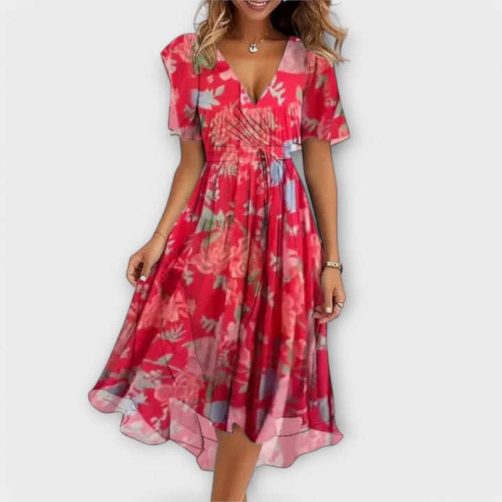 Zyra | Elegant Floral Wedding Guest Dress 1