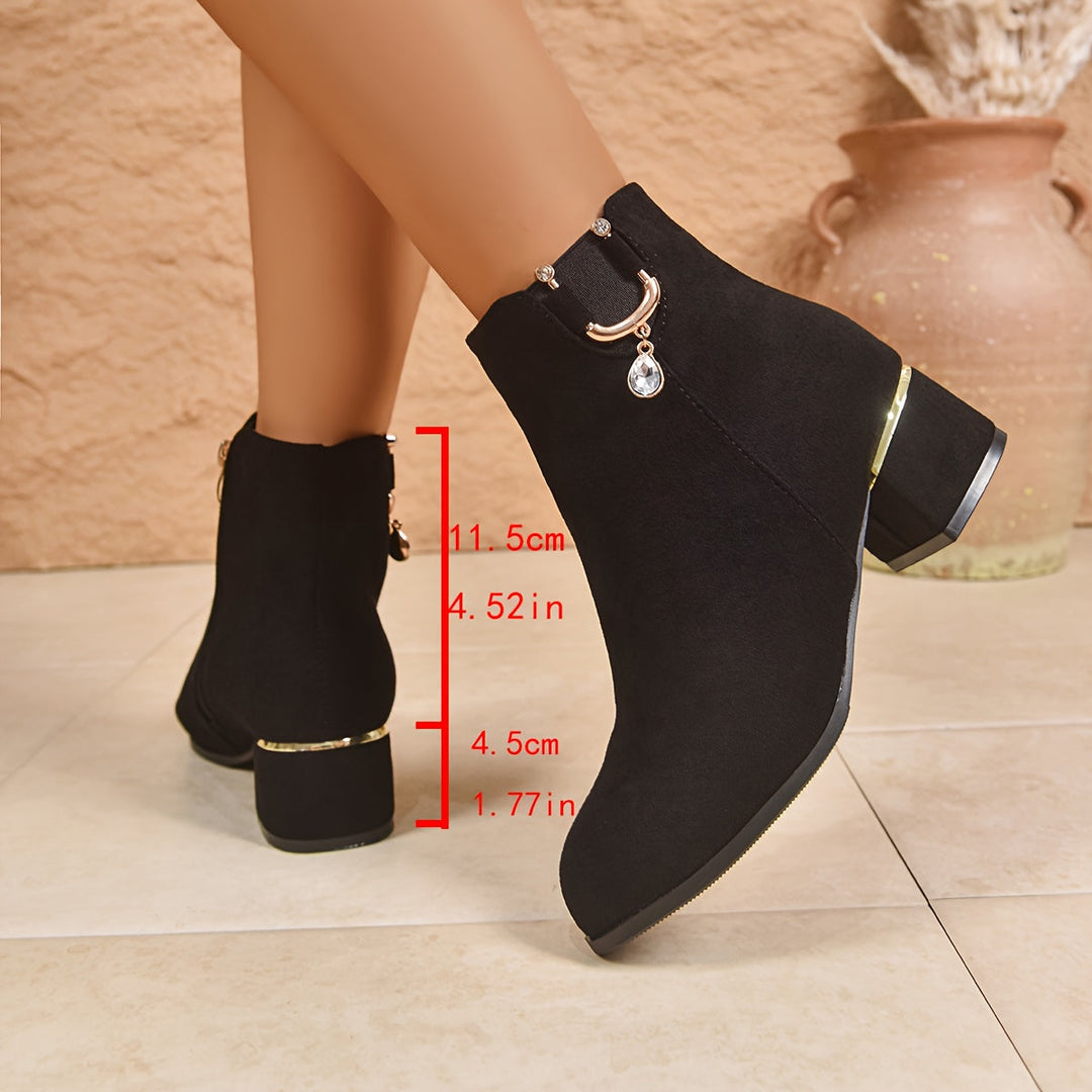 Darielle | Elegante Chelsea-Ankle-Boots für Damen mit Blockabsatz