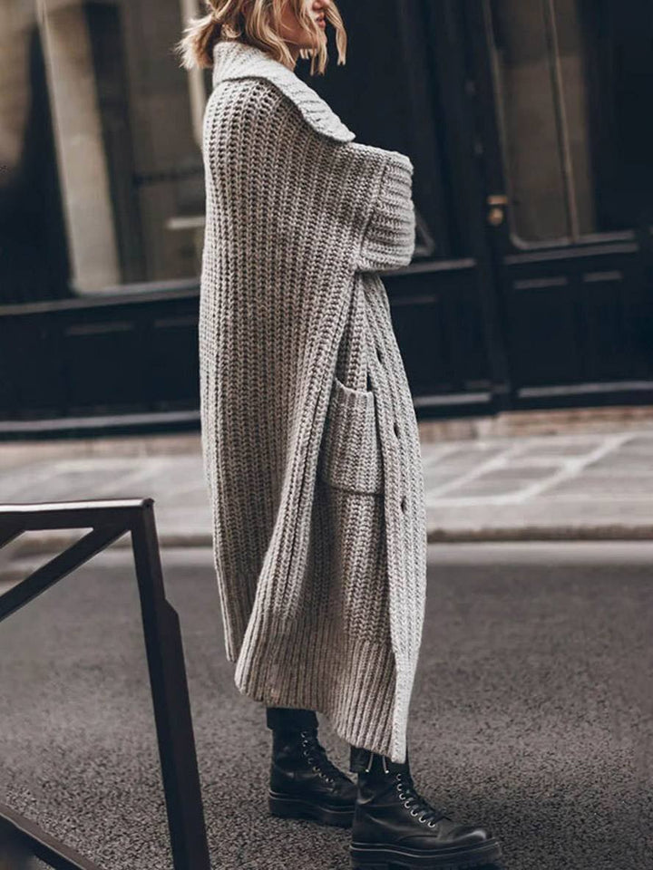 Marielle | Grob gerippter Longline-Cardigan