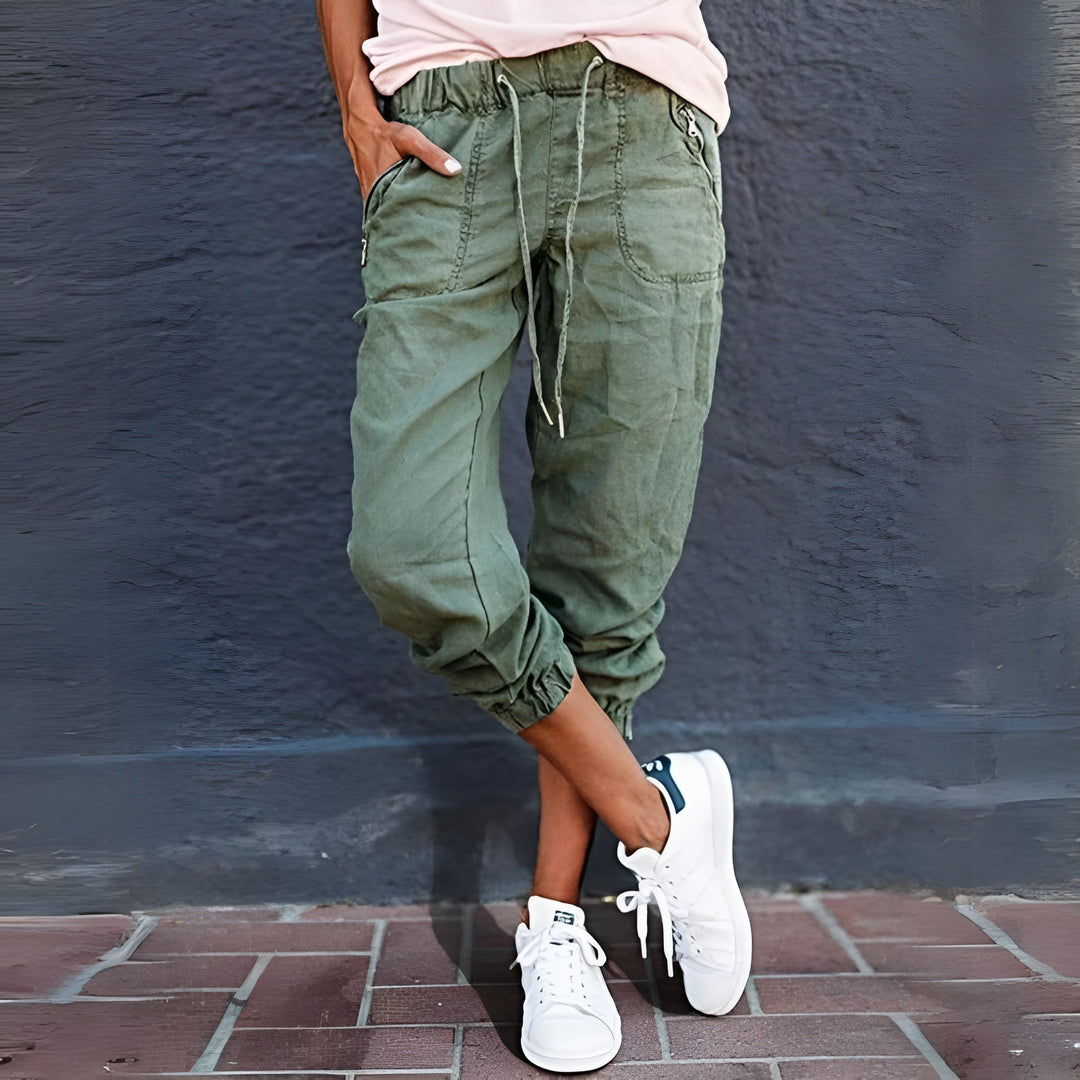 Calista | Casual Drawstring Cargo Pants