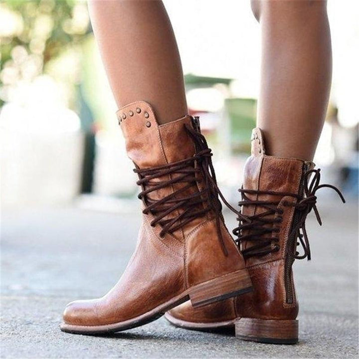 Novelle | Rustikale Western-Schnürstiefel für Damen