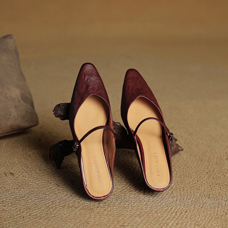 Valerisse | Mules in pelle con punta affusolata