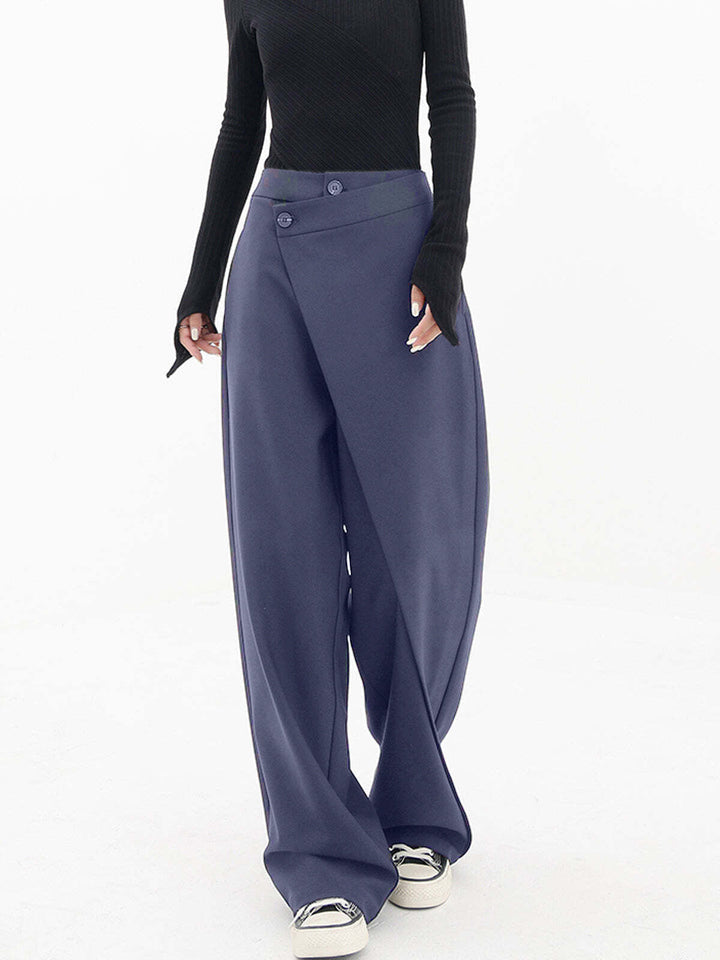 Wolff | Legere Hose mit asymmetrischem, weitem Bein