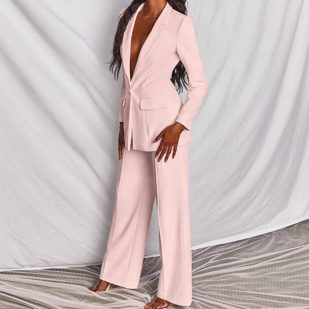 Lemora | Farbenfrohes tailliertes Damen-Set aus Blazer und Hose