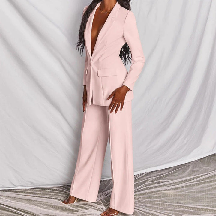 Lemora | Farbenfrohes tailliertes Damen-Set aus Blazer und Hose