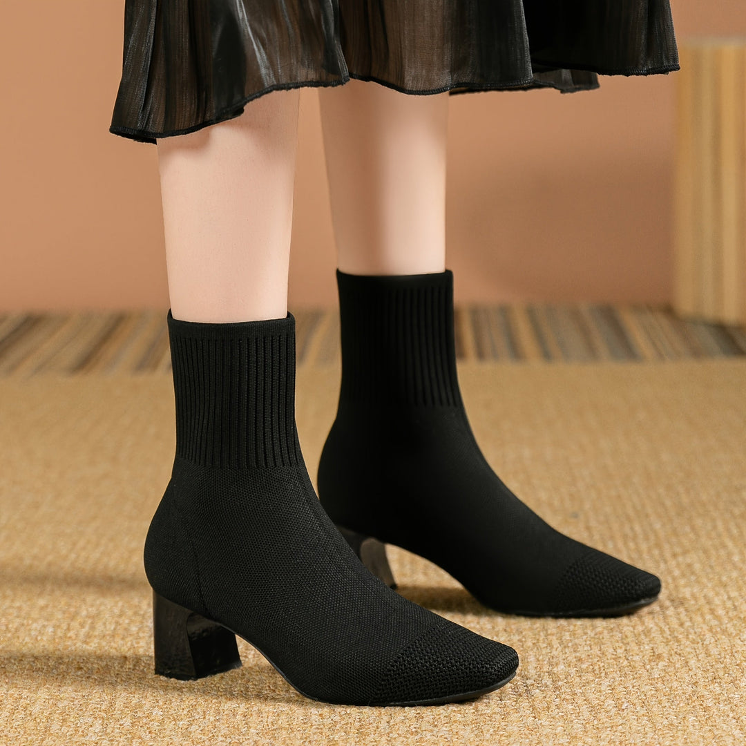 Elowen | Elegante Stretch-Strick-Stiefeletten für Damen