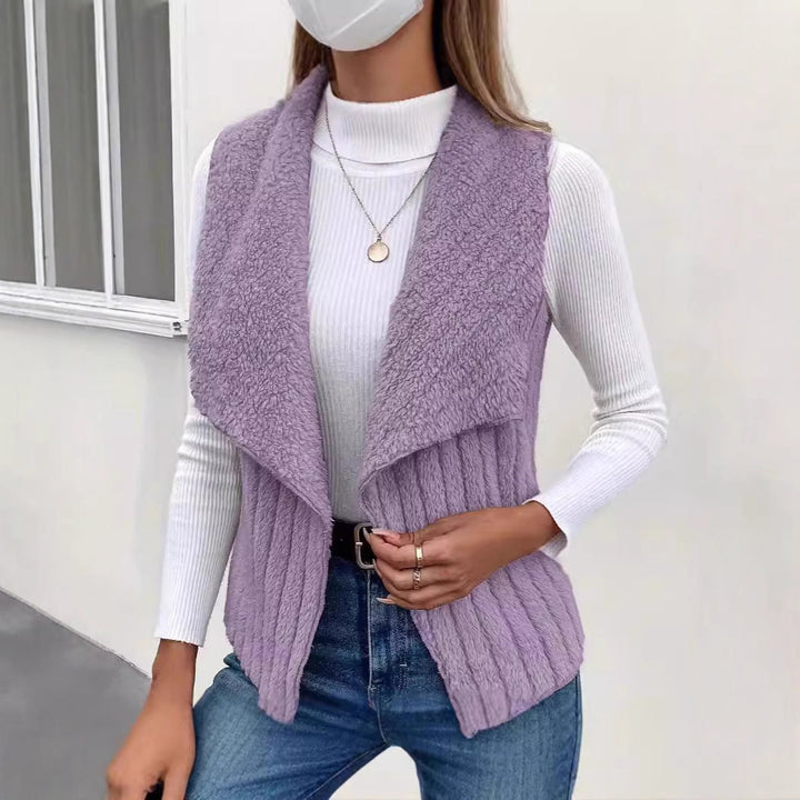 Wynelle | Cozy Fleece Open-Collar Vest