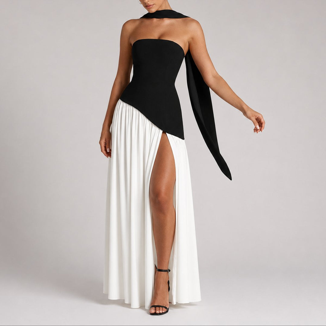 Violetta | Women's Elegant Strapless Open-Back Maxi Dress