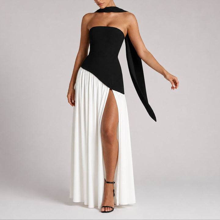 Violetta | Women's Elegant Strapless Open-Back Maxi Dress