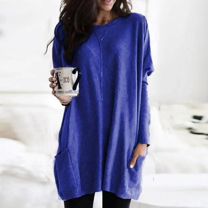 Aurelia | Oversized Pocket Long-Sleeve Tunic Sweater