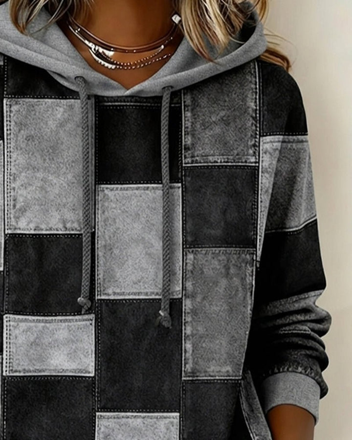 Harmon | Hoodie – Stylish Checkered Design for Women