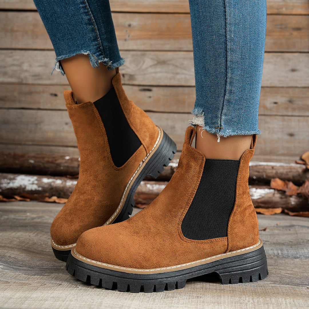 Aurelia | Stylische Chelsea-Stiefeletten mit dicker Sohle für Damen