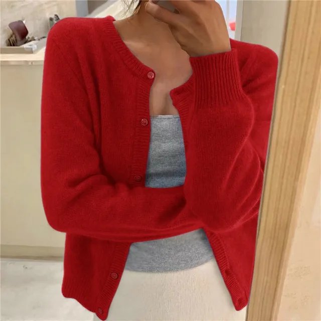 Elowen | Soft Knit Relaxed-Fit Button-Front Cardigan