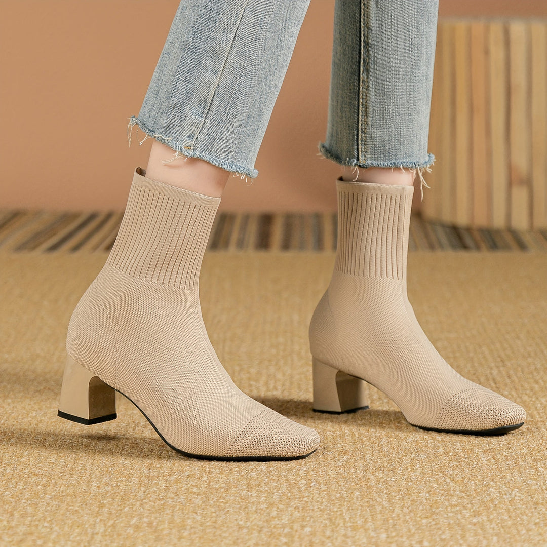 Elowen | Elegante Stretch-Strick-Stiefeletten für Damen