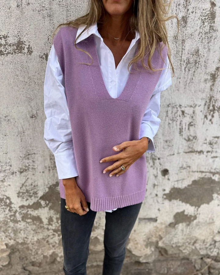 Clarisel | Gilet smanicato elegante lavorato a maglia