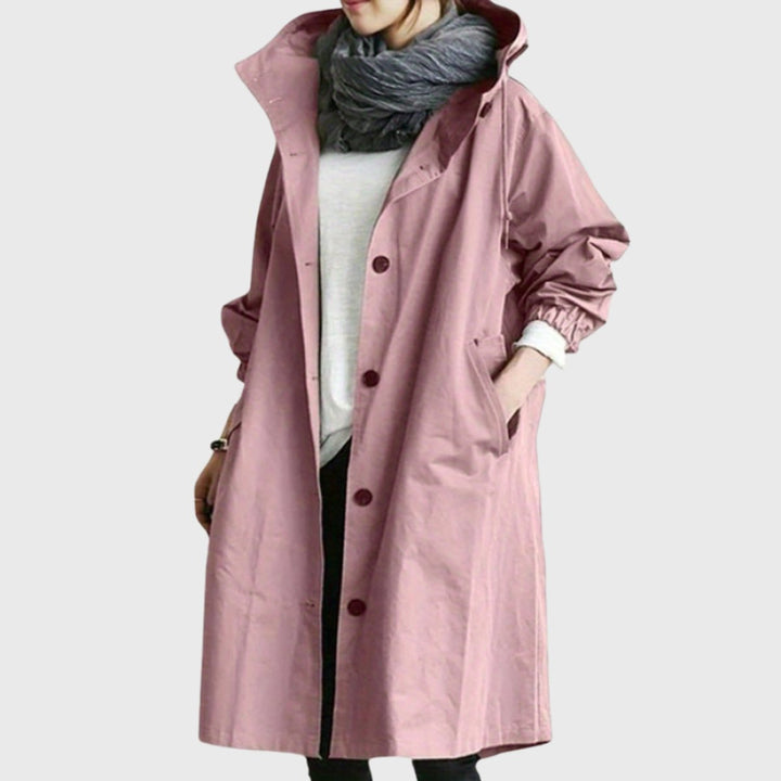 Vivienne | Trench con cappuccio elegante e idrorepellente da donna