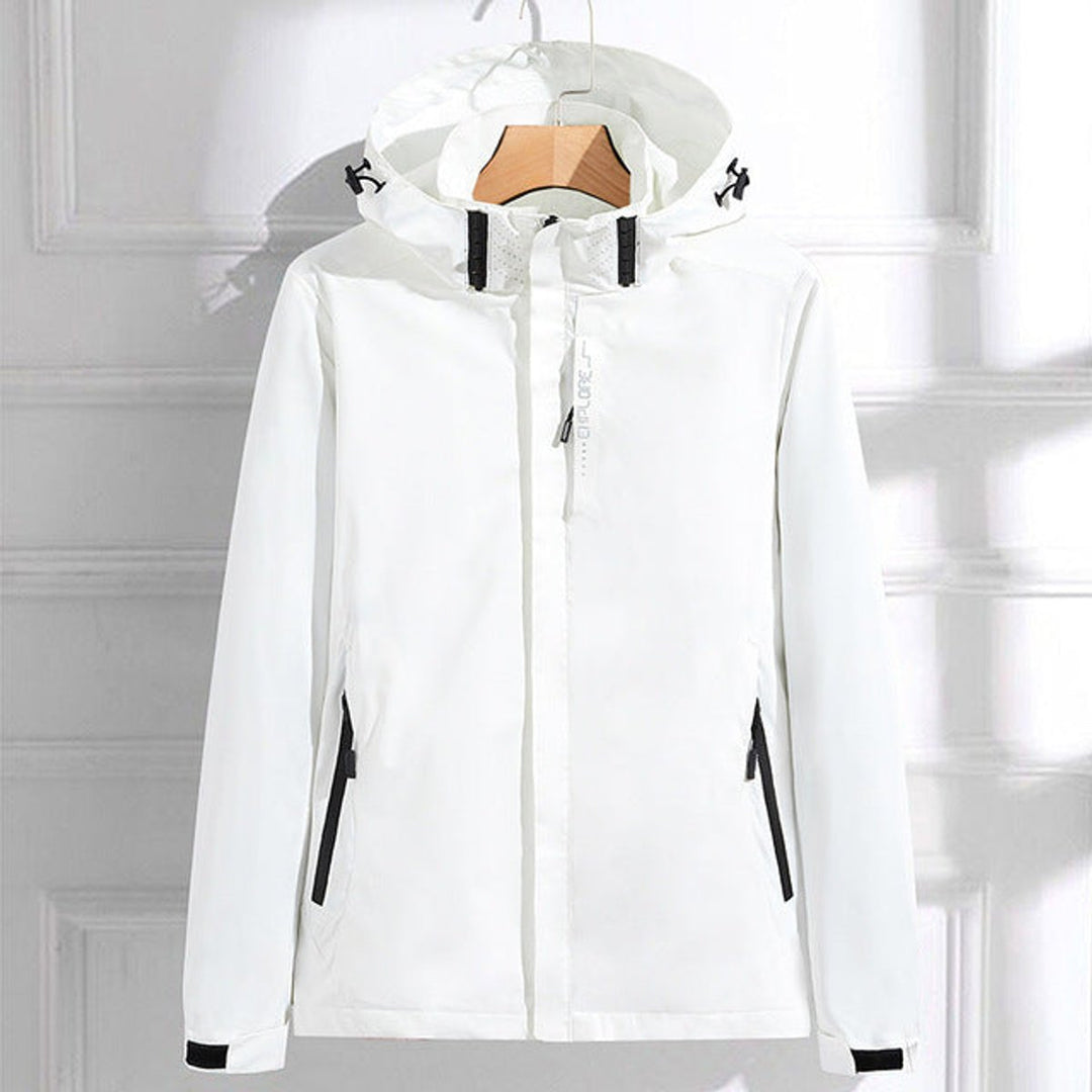 Amara | Giacca antipioggia impermeabile con cappuccio, elegante da donna