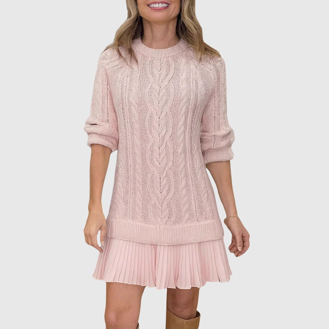 Celeste | Cable Knit Sweater Dress