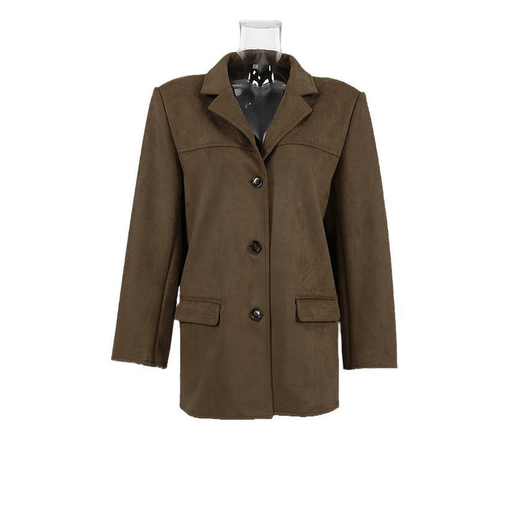 Seraphina | Blazer classico in pelle scamosciata dallo stile intramontabile