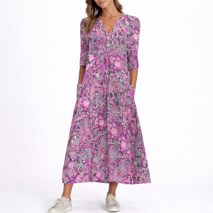 Elowen | Women's Elegant Floral Midi Dress