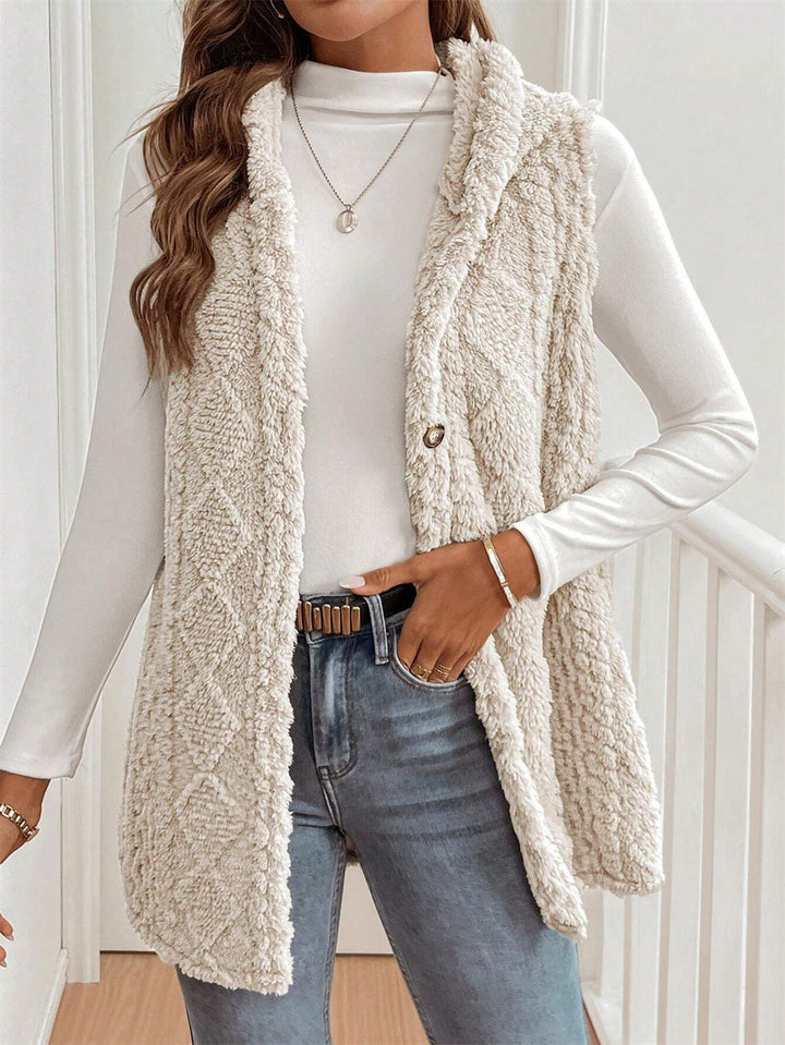 Brielle | Plush V-Neck Sleeveless Vest