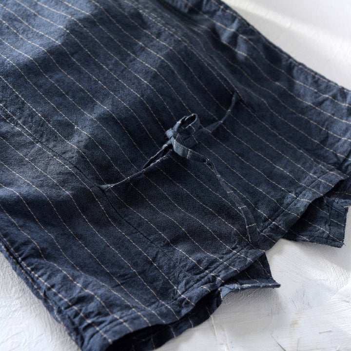 Cedric | Gilet classico da uomo in lino a righe