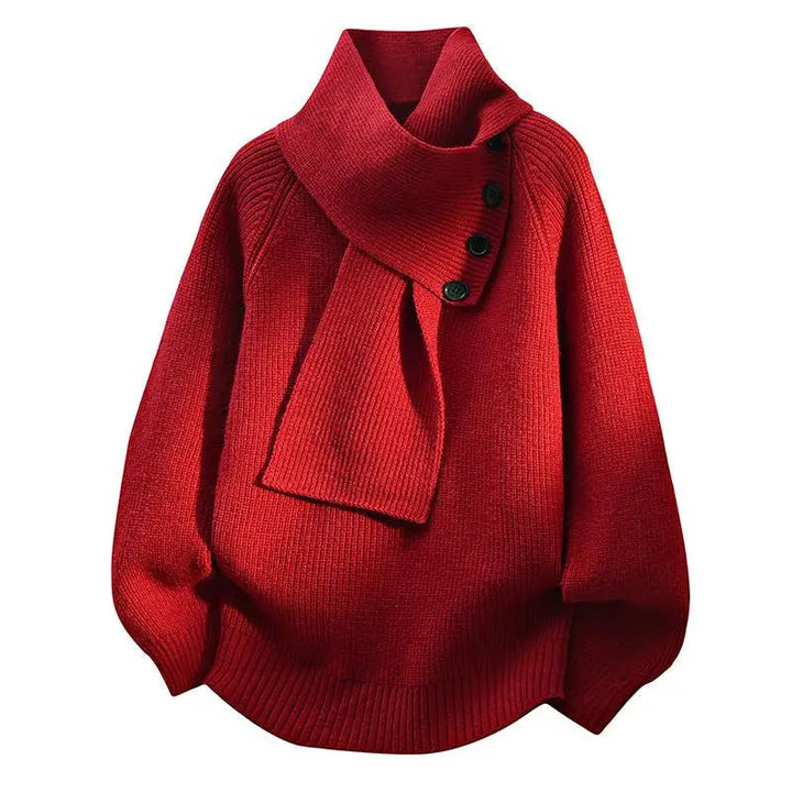 Seraphine | Elegant Scarf-Neck Women’s Sweater