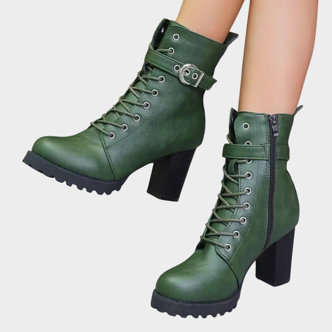 Valiant | Stivaletti da donna stile combat, con lacci e tacco largo