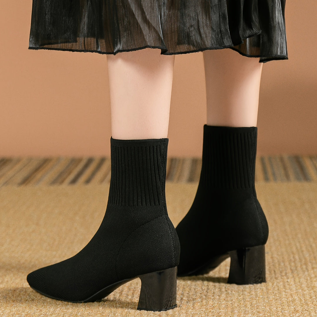 Elowen | Elegante Stretch-Strick-Stiefeletten für Damen