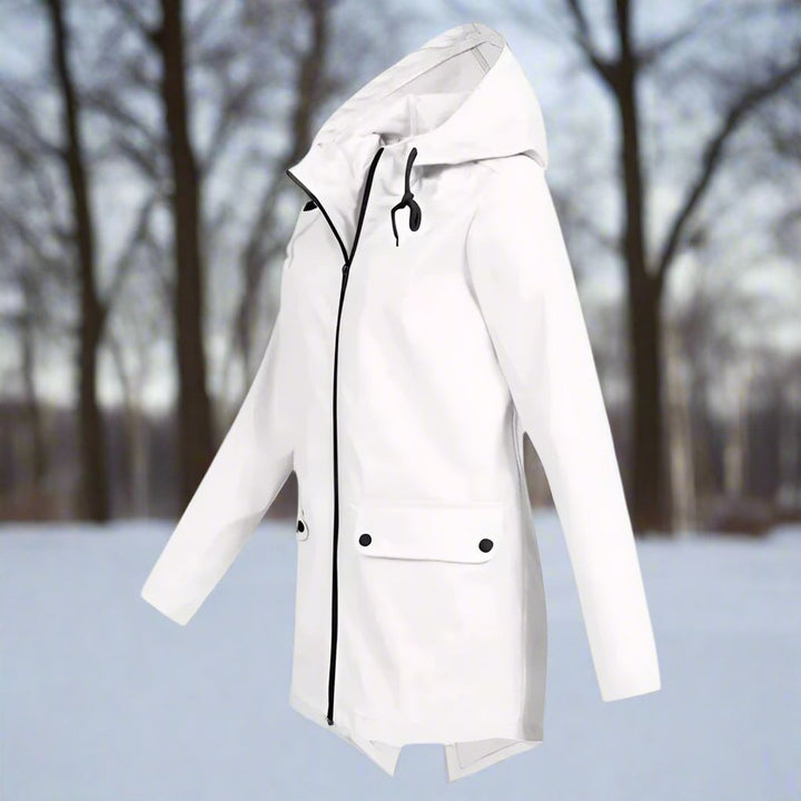 Iris | Elegante wasserdichte Regenjacke mit Kapuze für Damen