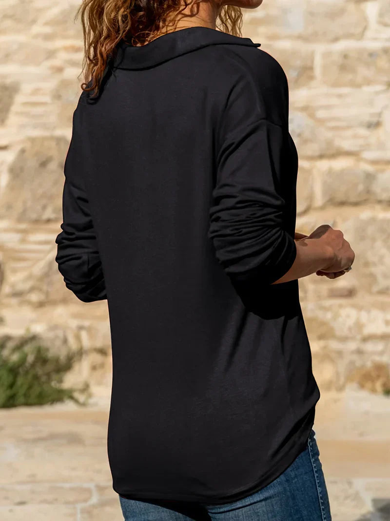 Novelle | Ribbed Half-Zip Knit Sweater