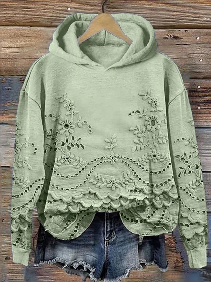 Regine | Floral Print Hooded Sweatshirt