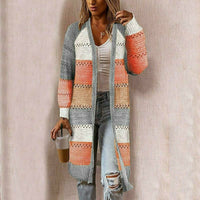 Vivian | Nautical Chic Striped Cotton-Blend Cardigan
